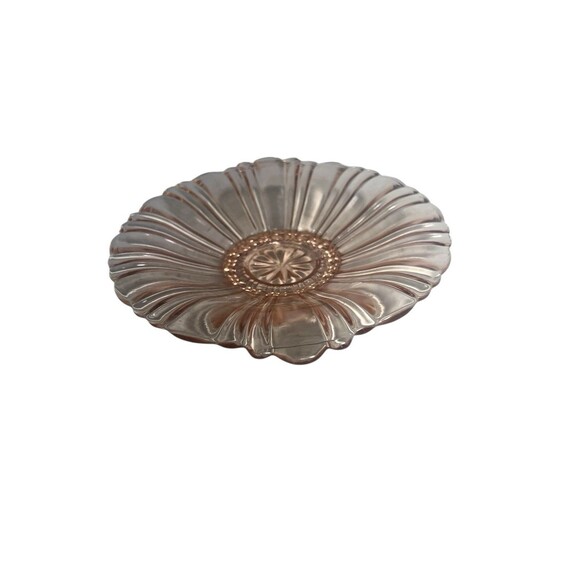 VTG Anchor Hocking Glass Old Cafe Depression PINK Candy Bowl Dish 8 3/4” Handles - Picture 7 of 10